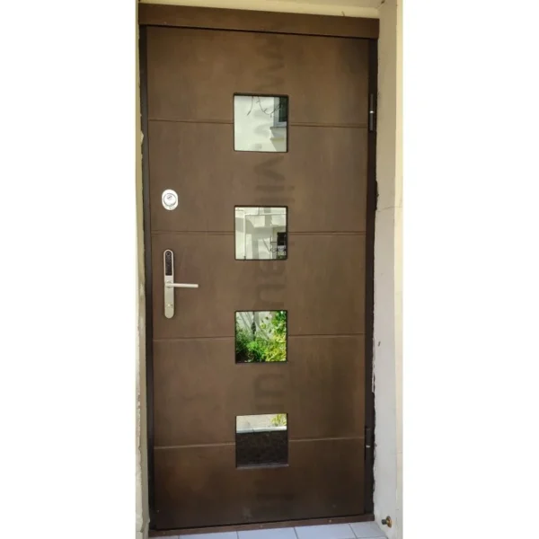 Lauko durys GRAND SOLID WOOD 610 su išmaniąja rankena INOVO Lauko durys GRAND SOLID WOOD 610 su išmaniąja rankena INOVO