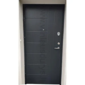 Šarvuotos lauko durys GRAND SOLID WOOD 2022 - 02, antracito spalva, individualus raižinys