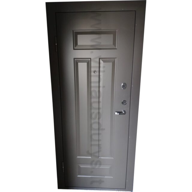 Klasikinės šarvuotos buto durys GRAND SOLID pilkai rusvos spalvos